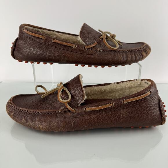 Cole Haan Air Grant Sherpa Lined Brown Leather Driving Mocs Slip On Men Sz 9.5 main image 11